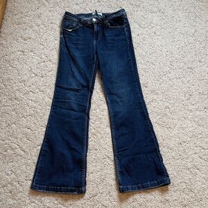 Classic Dark Blue Flare Jeans